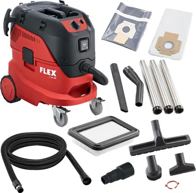 Produktbild von Flex S 44 L AC, 1400 W, Trommel-Vakuum, Trocken&Nass, Staubbeutel, 42 l, Filterung