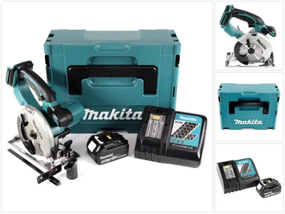 Produktbild von Makita DSS 501 RT1J 18V 136 mm Li-ion Akku Handkreissäge im Makpac + 1x 5,0 Ah Akku + Ladegerät