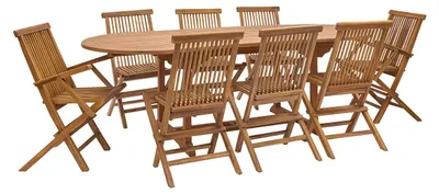Produktbild von Ausziehbare Gartenmöbel geöltes Teakholz 8/10 Sitz