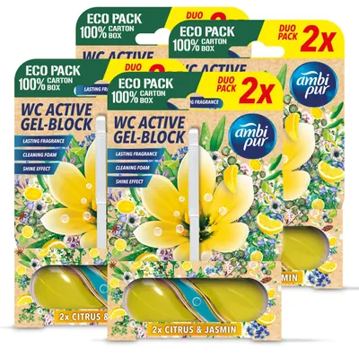 Produktbild von Ambi Pur WC Active Gel-Block 2x45g Citrus & Jasmin - WC Duft (4er Pack)
