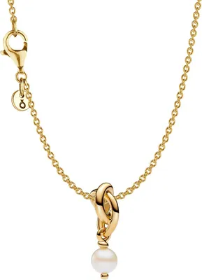 Pandora 21209 Damen-Schmuckset Kette mit Perl-Charm Ewigkeitssymbol Goldfarben 1