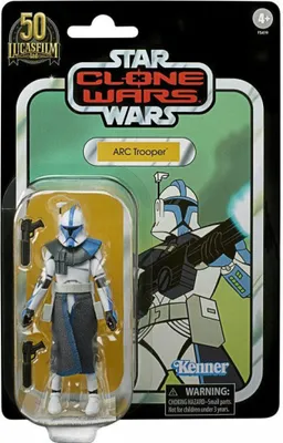 A Star Wars ARC Trooper action figure in its original packaging.