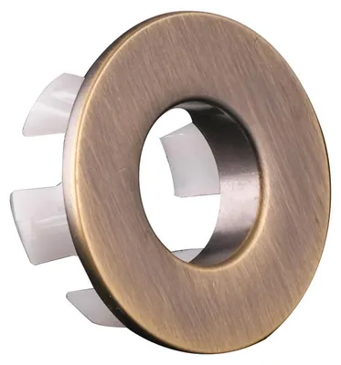 Immagine prodotto di Clip di troppo pieno PaulGurke in metallo, bronzo e ottone; clip per lavabo con copertura di troppo pieno