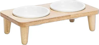 Produktbild von Designed by Lotte Dinnerset Djeha - Katzenfutter Napf - Holz -