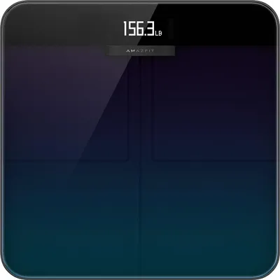 Produktbild von Amazfit Smart Scale, Elektronische Personenwaage, 50 g, Navy, Violett, Quadratisch, LCD, 8,64 cm (3.4")