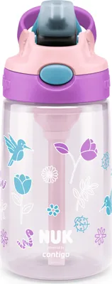 Produktbild von NUK ContiGo! Straw Cup 420ml – Strohhalm, Tulpen Motiv, BPA-frei