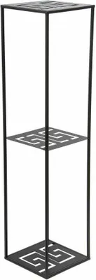 Immagine prodotto di Howhomely Sgabello per fiori in metallo nero 100 cm - Portafiori con 3 ripiani