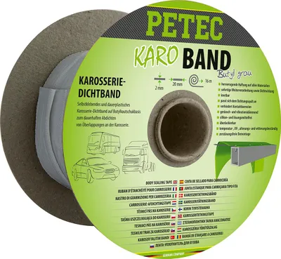 Produktbild von Petec Dichtstoff Karo-Band Karosseriedichtband Butyl flach grau 16m 87520