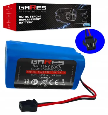 Zdjęcie produktu dla Gares Akumulator do Eufy RoboVac 11 15 30 35 PA04 C0914E1 14,4V | 14,4V 3,0 Ah Li-Ion | Mocna Bateria do Robot Sprzątający | Wydajny Zamiennik Gares®