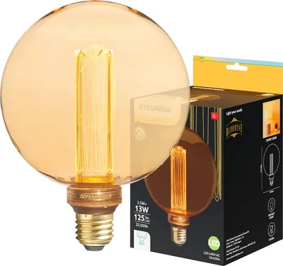 Produktbild von SYLVANIA E27 Vintage Glühbirne | Kugelform | Warmweiß 2000K | LED Deko Filament Lampe | Designerlampe für Wohnzimmer, Bars & Restaurants
