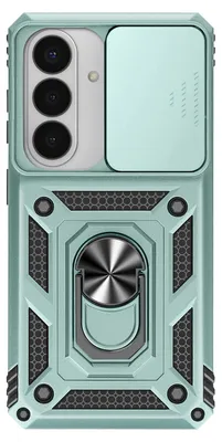 Produktbild von Avizar, Hülle mit Ringhalter und Kameraschiebeschutz für Samsung Galaxy S26, Grün