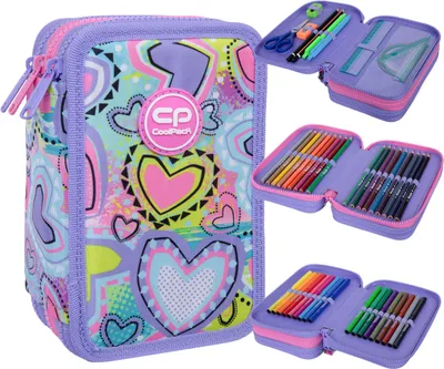 Produktbild von Coolpack Federmäppchen - Jumper 3 - Pastel Hearts