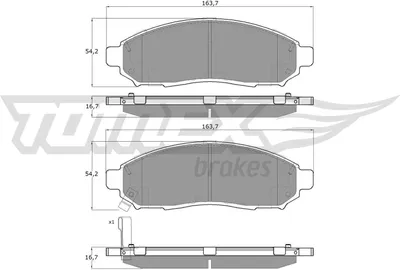 Produktbild von TOMEX brakes Bremsbeläge Satz Vorne Bremsklötze für NISSAN NP300 Navara Pickup (D40) TX 15-28