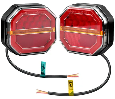 Productafbeelding van 2 stuks led-achterlichten voor aanhanger, 40 leds, 12 V/24 V
