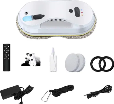 Immagine prodotto di Robot per la pulizia delle finestre, telecomando, spruzzo d'acqua a ultrasuoni, 3800Pa, UE