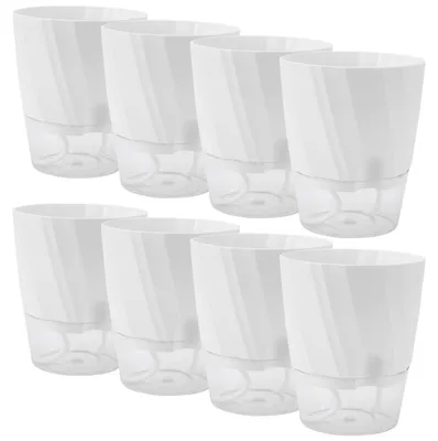 Immagine prodotto di Vaso autoirrigante, 15 cm, bianco, ideale per erbe aromatiche e piante da interno