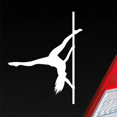 Produktbild von Auto Aufkleber Sexy Girl Tanzen Poledance Strip GoGo Pin Up 12x9 cm Weiss Matt Sticker Heckscheibenaufkleber