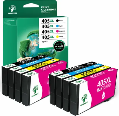 Produktbild von Greensky Patronen Kompatibel mit Epson 405 XL WorkForce Pro WF 3830 4820 4825 4830 7310 7830 7835 7840 Drucker (8 Stück)