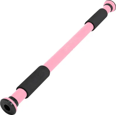 Produktbild von SPORTINATOR Klimmzugstange rosa, 60-102 cm \u2013 kein Bohren, bis 150 kg belastbar, f\u00fcr T\u00fcrrahmen, Stahl, rutschfeste Griffe, leichter Aufbau, STR-115