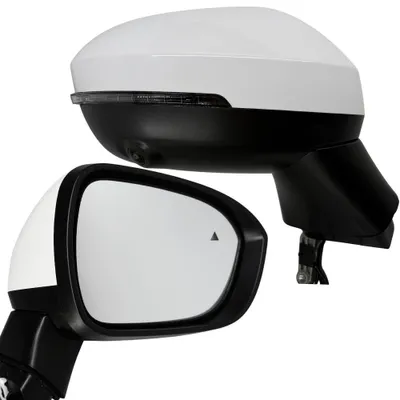 Immagine prodotto di Specchietto retrovisore destro BILMAX di ricambio per Nissan Qashqai J12 2022-2026, ripiegabile elettricamente, con telecamera, con assistente angolo cieco (BSM), bianco, 9+1 pin