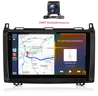 Obrázok produktu pre 9,5" 2K QLED autorádio pre Mercedes-Benz triedy A/B/Vito W169 W639 W245 s CarPlay a Android Auto, vrátane 1080P zadnej kamery, GPS navigácie, 4G, Wi-Fi a 6+128 GB