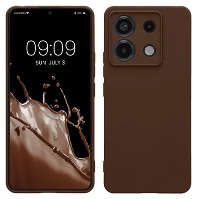 Produktbild von kwmobile Handyhülle für Xiaomi Redmi Note 13 Pro 5G / Poco X6 5G Hülle - weiches Handy Silikon Case - Schutzhülle Cover - Chocolate