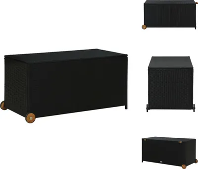 Obrázek produktu pro vidaXL Zahradní úložný box černý 120x65x61 cm z polyratanu - Zahradní boxy