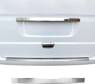 Image de Protection Seuil de Pare-chocs Arriére Pour Mercedes Vito W639 2003-2014 Brossé