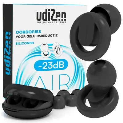 Immagine prodotto di Tappi per le orecchie antirumore, ideali per dormire e viaggiare - 23 dB, realizzati in silicone ergonomico e morbido