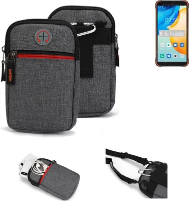Produktbild von K-S-Trade Holster Gürteltasche kompatibel mit Blackview BV4900 Pro Handy Tasche Schutz Hülle grau Zusatzfächer 1x