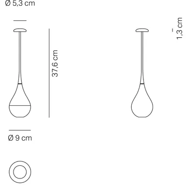 Produktbild von Zafferano Dondolina - Wiederaufladbare LED-Tischleuchte IP65, kabellos, Touch-Dimmer - italienisches Design, Farbe Weiß