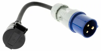 Zdjęcie produktu dla Adapter do przyczepy kempingowej, żeński 16 A na męski CEE17 3g2,5 mm², ZENITECH