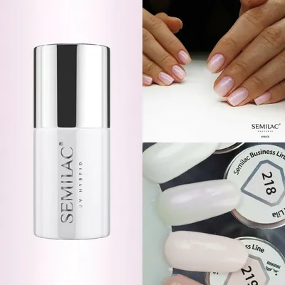 Produktbild von Semilac Hybrid Nail Polish Pearl Mauve 218 Business Line 7ml UV LED Hybrid