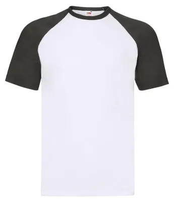 Immagine prodotto di Fruit of the Loom - T-shirt "Valueweight" da uomo - Baseball FK2379 (XXL) (bianco/nero)