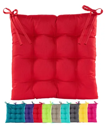 Produktbild von JACK Outdoor Stuhlkissen 38x38cm Lounge Kissen Auflage Wasserfest Sitzkissen Garten Lotus Effekt, Farbe:Rot