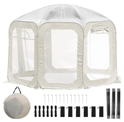 Image de Tente pop-up - Tente pliante - Tente d'extérieur - Tente moustiquaire - Dimensions : 3x3 mètres - Imperméable - Structure robuste