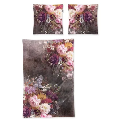 Produktbild von Irisette Flausch-Baumwolle Bettwäsche-Garnitur Zobel 8551  Farbe multi  135x200+80x80cm
