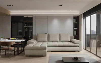 Zdjęcie produktu dla Sofa w kształcie L TOMI narożnik, tkanina Abriamo, wiele kolorów Beżowy Lewostronny
