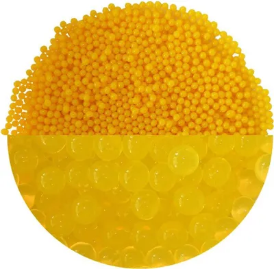 Produktbild von trendfinding 100 g Hydroperlen Deko Granulat, Korngröße 3,5-4 mm, Gelb-Orange