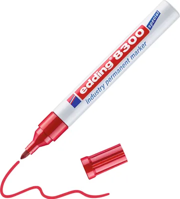 Produktbild von Edding 8300, Rundspitze, Rot, 1,5 mm, 3 mm, 138 mm, 15 mm