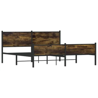 Produktbild von Metallbett ohne Matratze Räuchereiche 180x200 cm