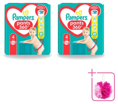Imagen del producto de 2 pañales tipo pantalón Pampers Baby-Dry, talla 4, para bebés de 9 a 14 kg - Paquete económico - 2 unidades