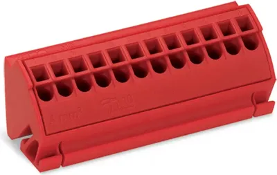 Produktbild von WAGO Anschlussblock;für Sammelschienen 10 x 3;ohne Drücker;rot 812-103