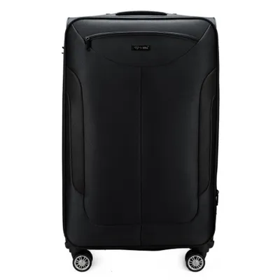 Produktbild von Solier Reisekoffer XL 94L mit 4 Rollen, Zahlenschloss, erweiterbar, schwarz