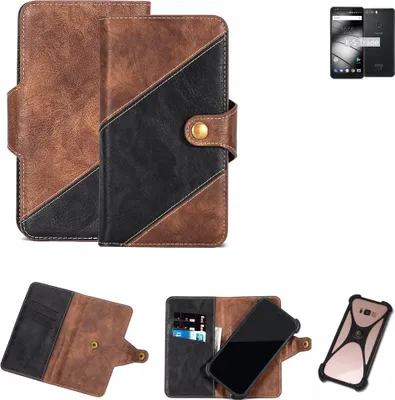 Produktbild von K-S-Trade Handy Hülle Schutz Hülle Schutzhülle Bookstyle Case kompatibel mit Gigaset GS370 Plus Handy Cover Hülle Schutztasche 1x