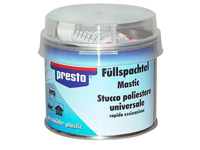 Zdjęcie produktu dla PRESTO 2-składnikowy wypełniacz prestolith® plastik ochra, utwardzacz czerwony 250 g
