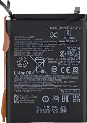 Zdjęcie produktu dla Clappio, wewnętrzny akumulator do Xiaomi 13T / 14T i Poco X6 Pro 5000 mAh BM5T, czarny