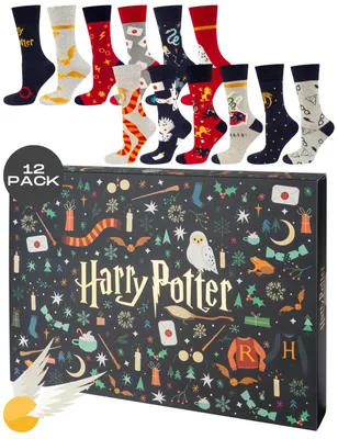 Zdjęcie produktu dla Wizarding World Kalendarz Adwentowy Skarpetki Męskie i Damskie Magiczny Prezent 35-40