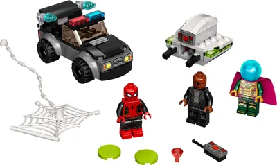 Zdjęcie produktu dla LEGO 76184 Marvel Mysterios Atak drona na Spider-Mana, zabawka superbohatera z samochodem dla przedszkolaków w wieku 4+ lat, świetny prezent