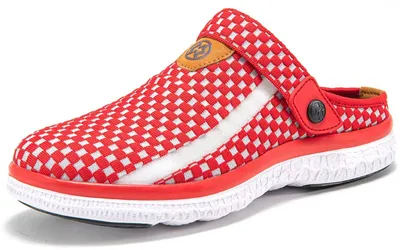 Imagen del producto de Solidchoice: Zapatos de jardín cómodos, rojos, para uso interior y exterior